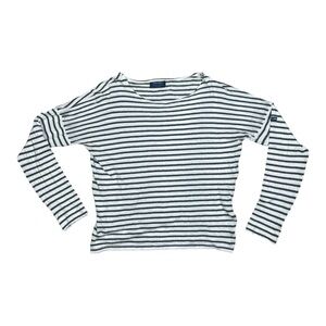 Saint James X Jenni Kayne Women Linen Top Long Sleeves Stripe S Dropped shoulder